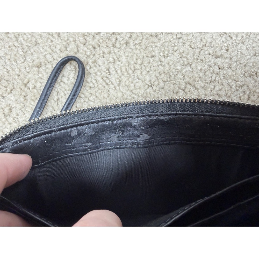 Coach Ashley Zip Wristlet Wallet Black Leather - Picture 3 of 9